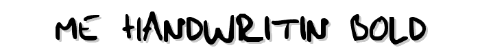 me handwritin Bold font